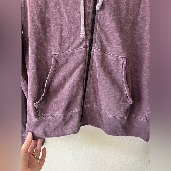James Perse Vintage 100% Cotton Terry Purple Hoodie Women's Size S - Picture 7 of 16